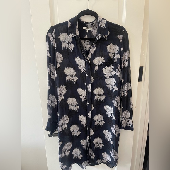 Ganni Navy Shirt Dress - Picture 2 of 5